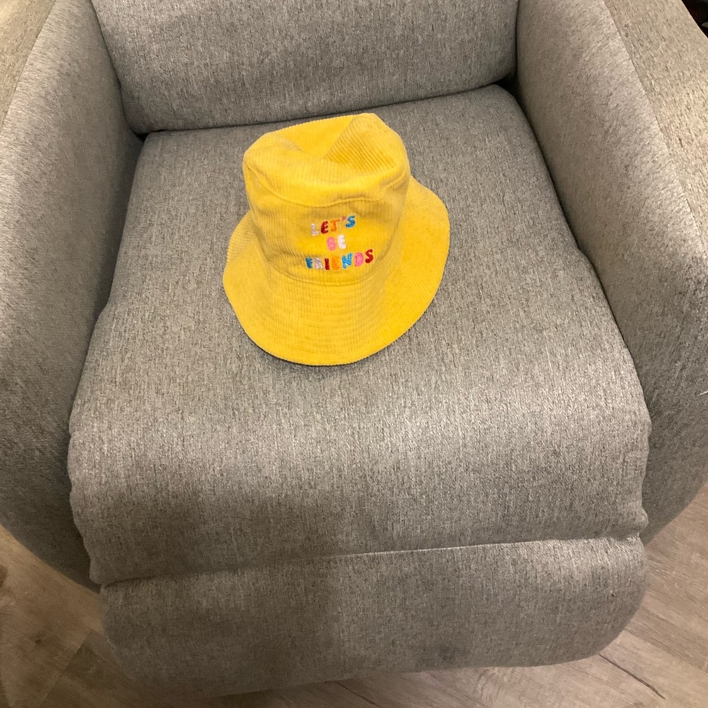 Target Yellow Bucket Hat with Multicolor Embroidery